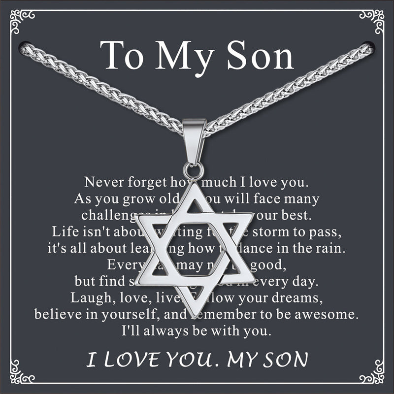 Jewish Magen Star of David Necklace for