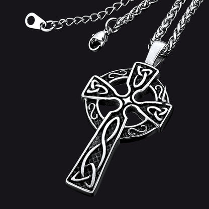 Large Celtic Cross Necklace Pendant for