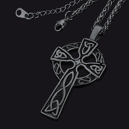 Large Celtic Cross Necklace Pendant for