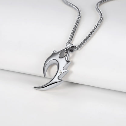 Spear Wolf Teeth Pendant Necklace for