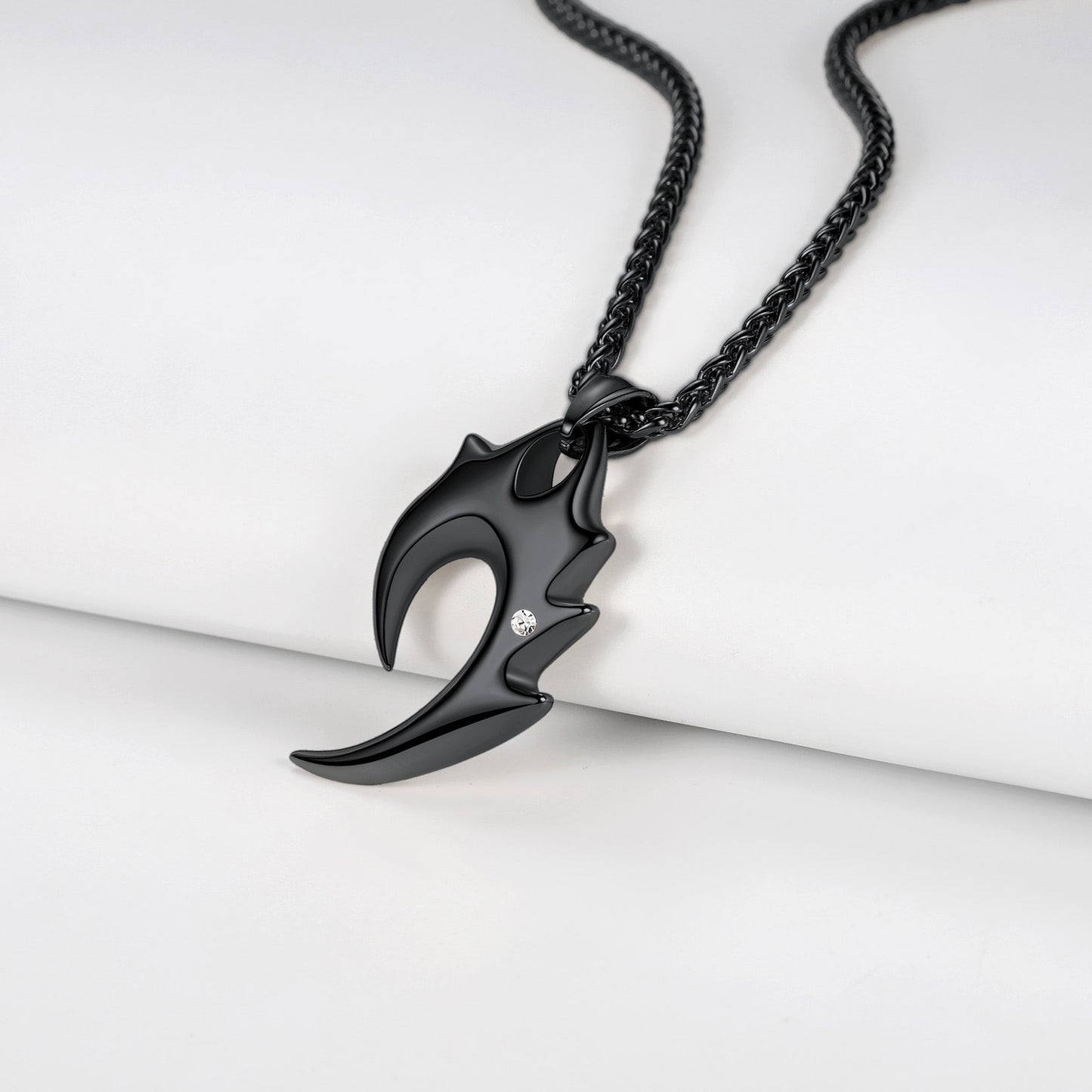 Spear Wolf Teeth Pendant Necklace for