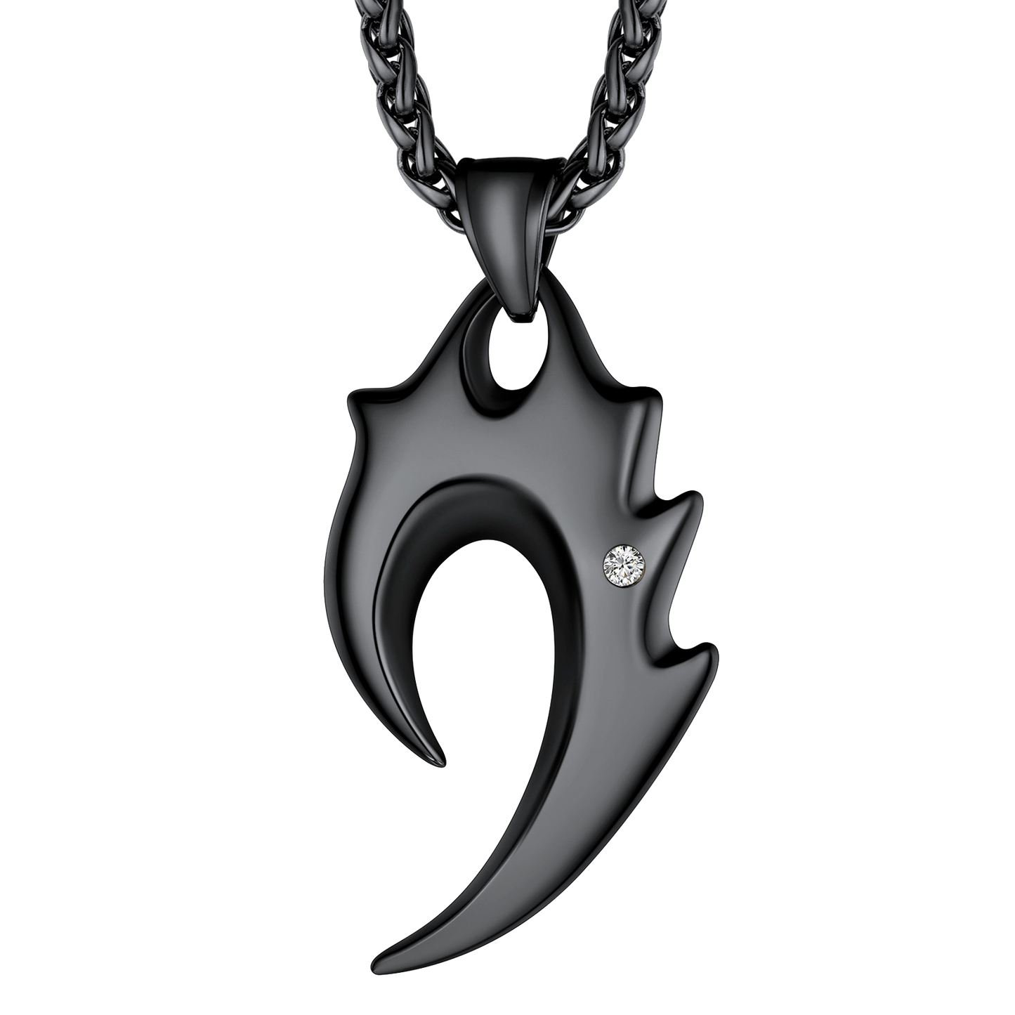 Spear Wolf Teeth Pendant Necklace for