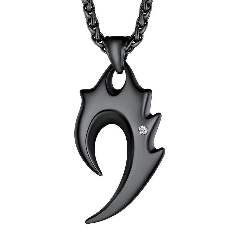 Spear Wolf Teeth Pendant Necklace for