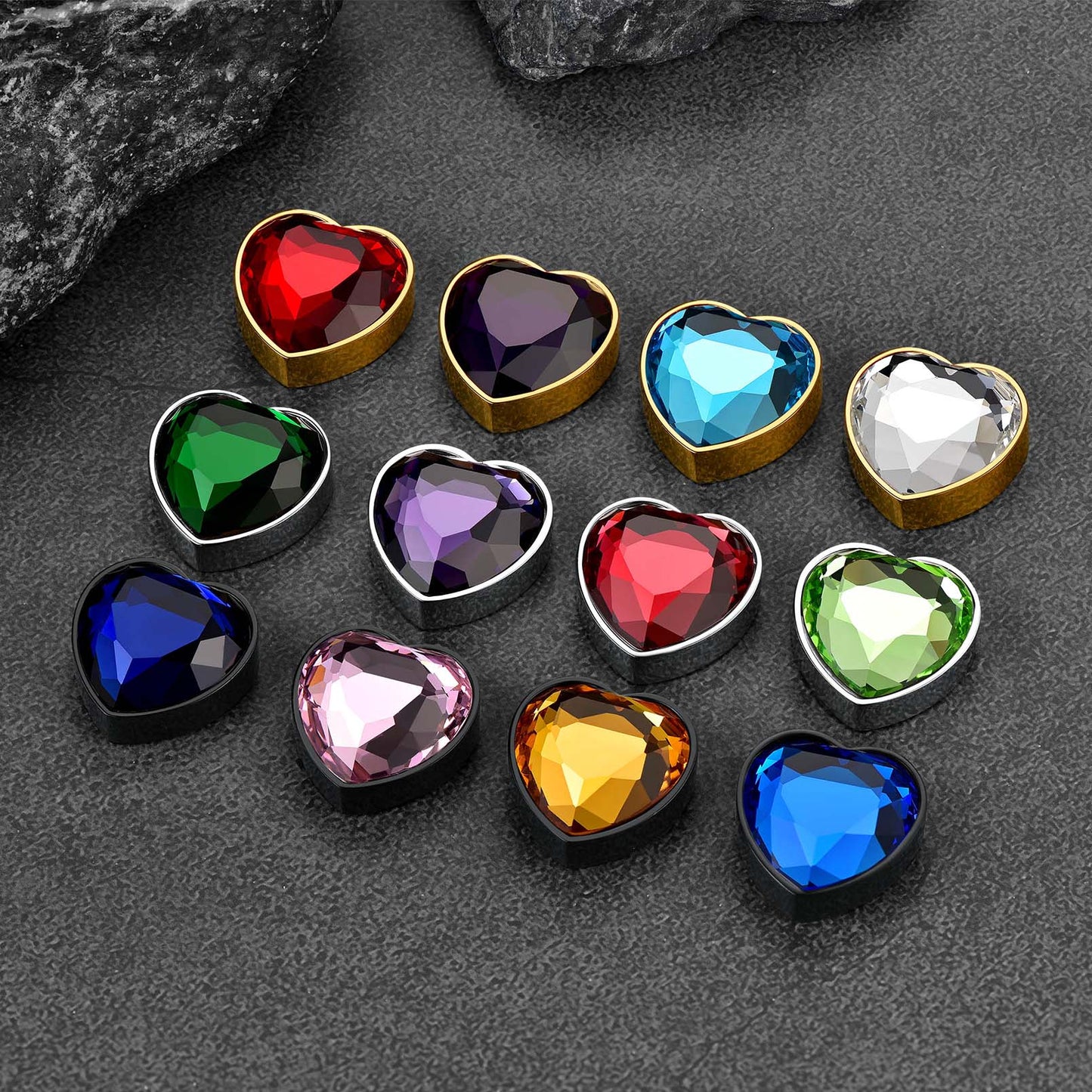 Personalized Cremation Heart Birthstone Urn Ashes Necklace for