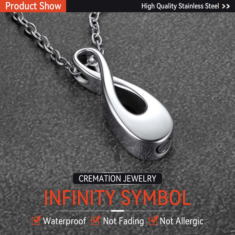 Customized Infinity Urn Necklace Cremation Jewelry for Ashes