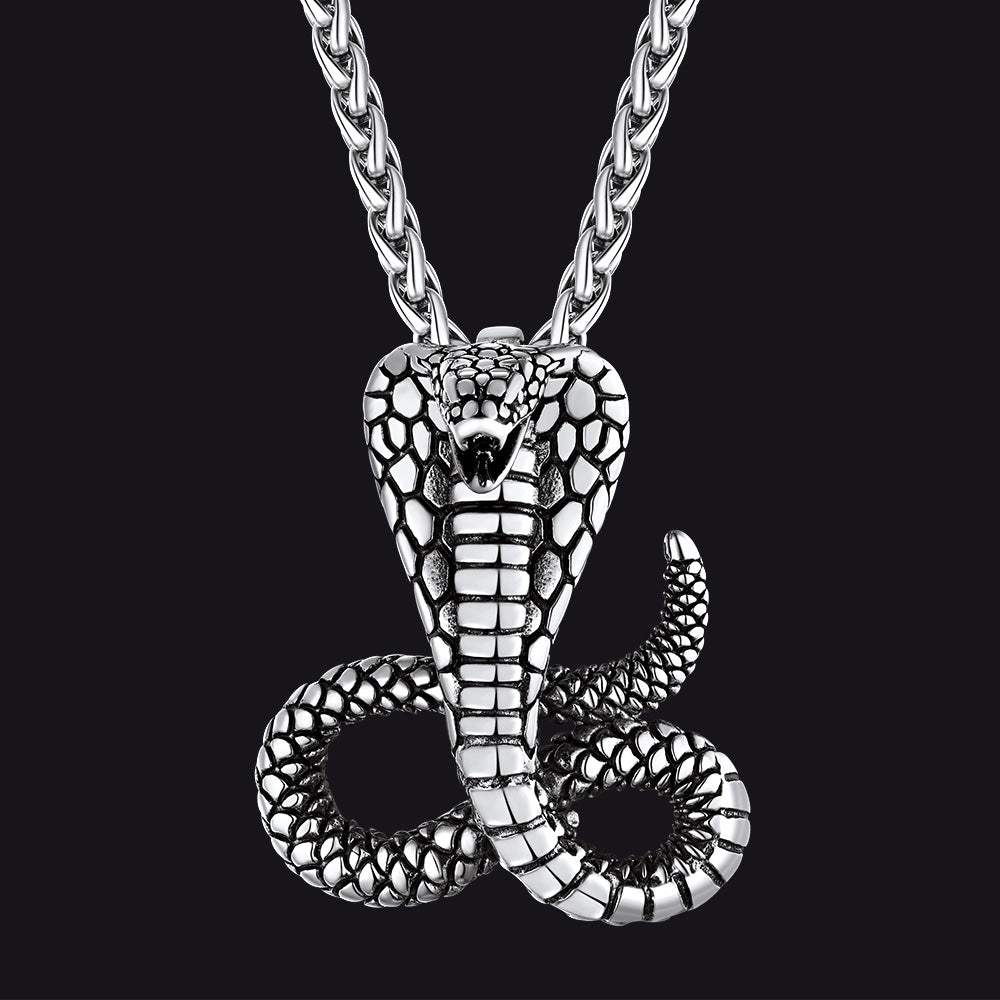 Punk Cobra Sanke Pendant Necklace for
