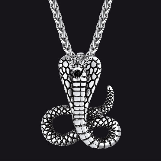 Punk Cobra Sanke Pendant Necklace for