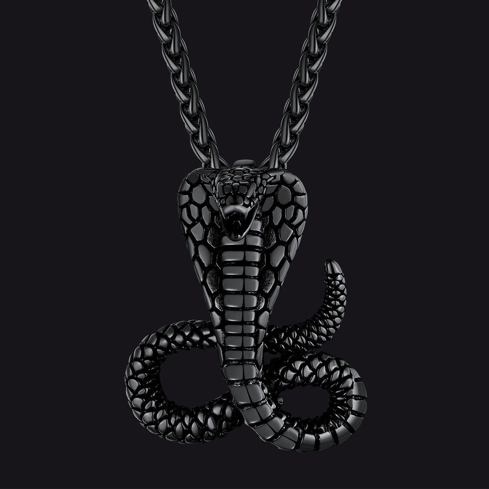 Punk Cobra Sanke Pendant Necklace for
