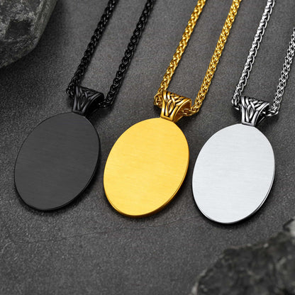 Oval Customized Photo Necklace With Picture for