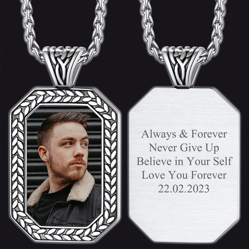 Customized Picture Dog Tag Necklace Photo Pendant for