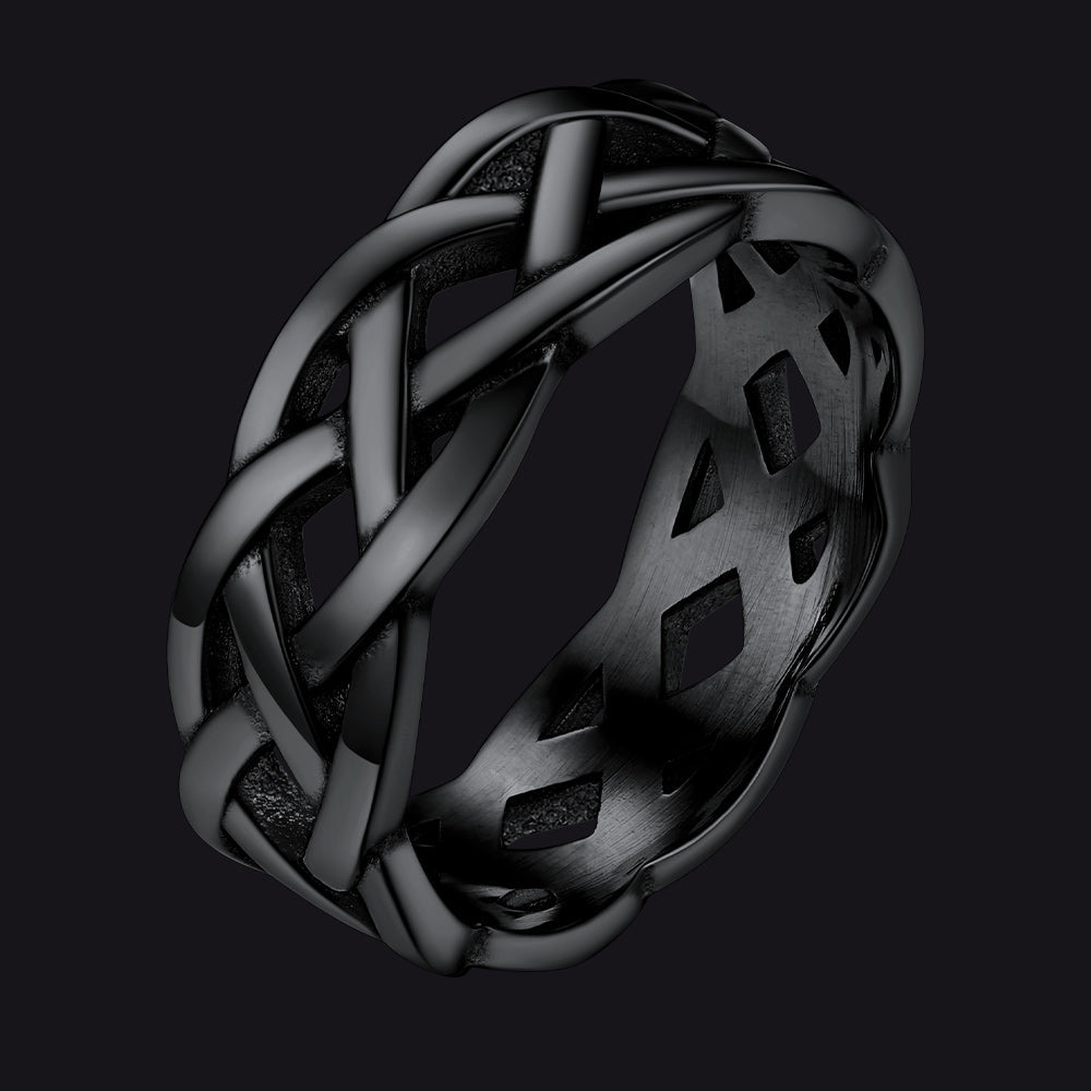 Irish Celtic Knot Band Ring Stainless Steel for