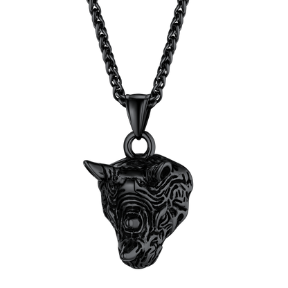 Flash Gothic Rhinoceros Pendant Necklace