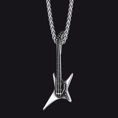 Rock Guitar Pendant Music Necklace for