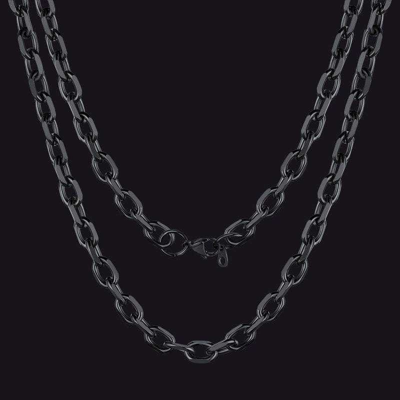 Classic Rolo Cable Link Chain Necklace Stainless Steel Chain for