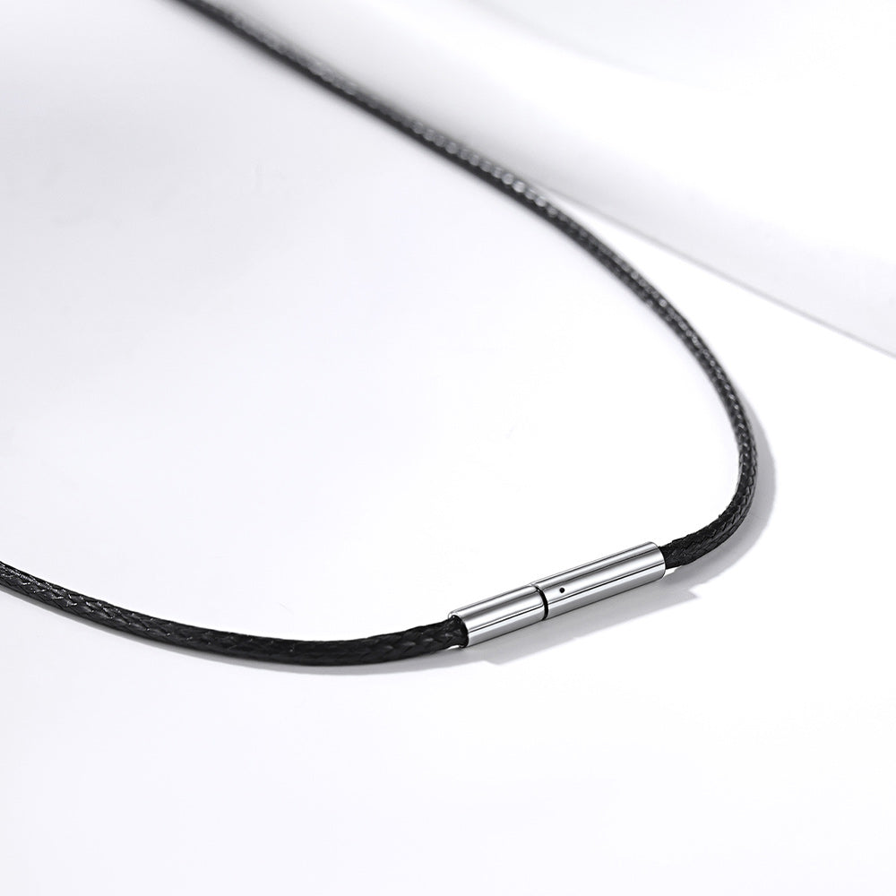 2mm Wide Wax Rope Braided Leather Necklaces Chain for Diy Pendant