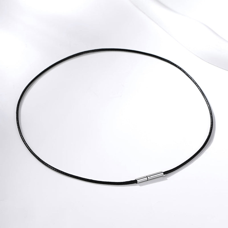 2mm Wide Wax Rope Braided Leather Necklaces Chain for Diy Pendant