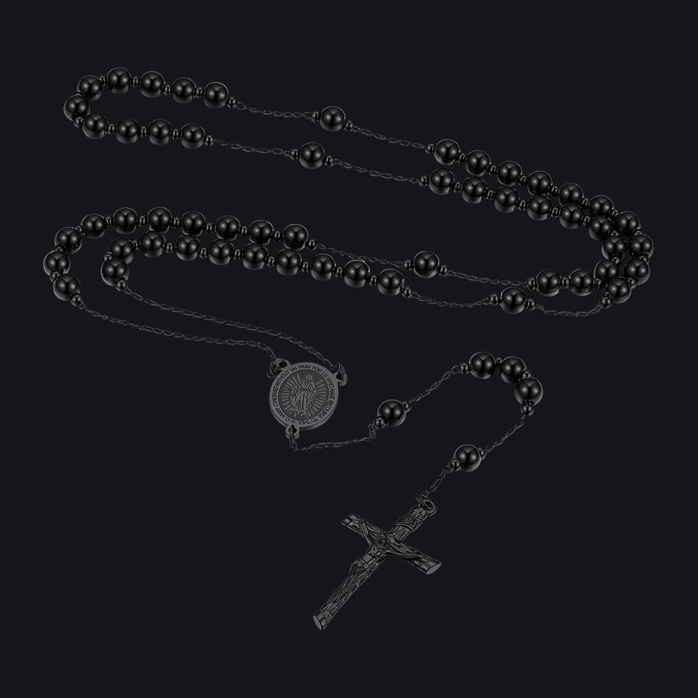 Catholic Virgin Mary Rosary Beads Necklace for