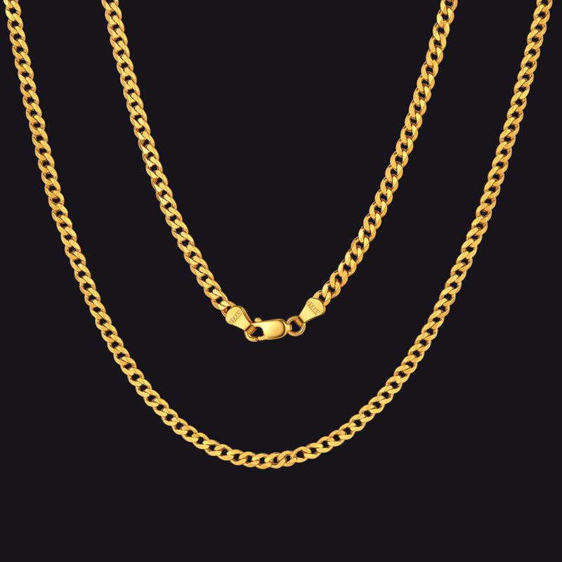 Sterling Silver Thick Curb Chain Link Necklace for