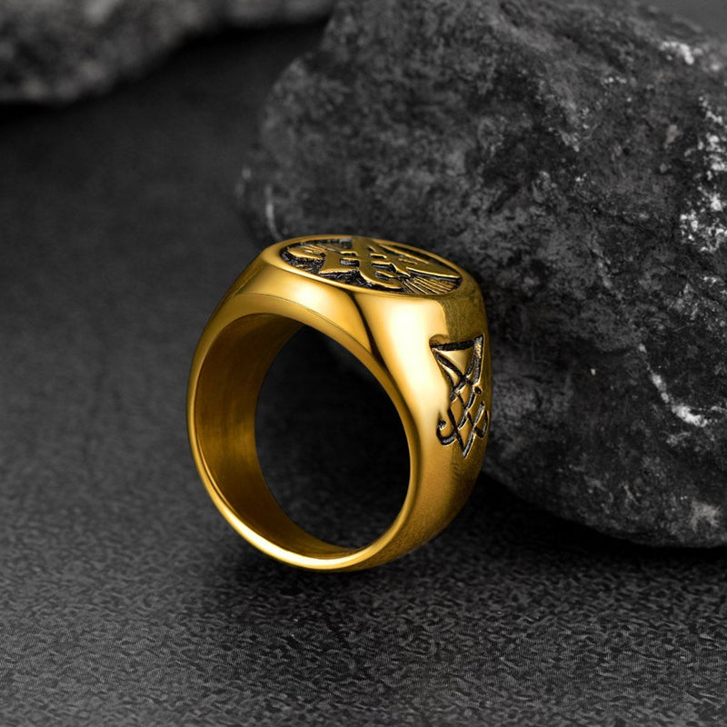 Satan Leviathan Cross Lucifer Signet Ring for