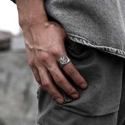 Satan Leviathan Cross Lucifer Signet Ring for