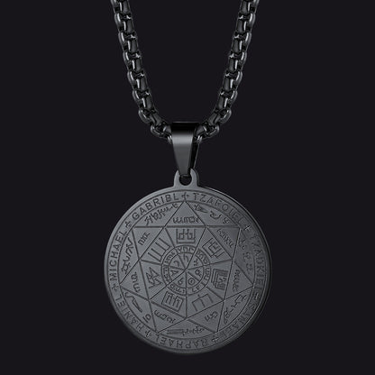 Seven Archangels Talisman Pentagram Pendant Necklace for
