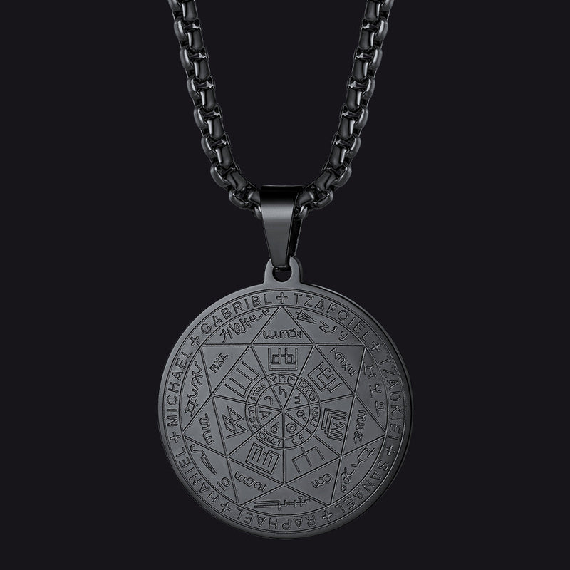Seven Archangels Talisman Pentagram Pendant Necklace for