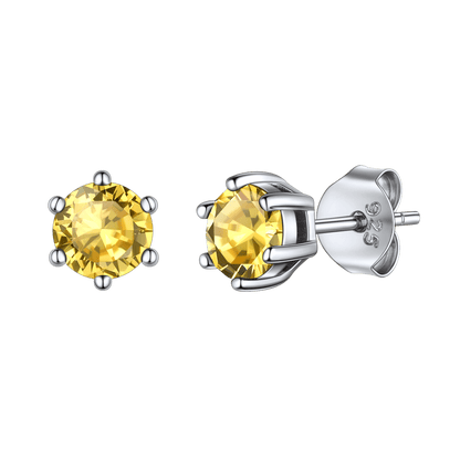 925 Sterling Silver Birthstone Stud Earrings for