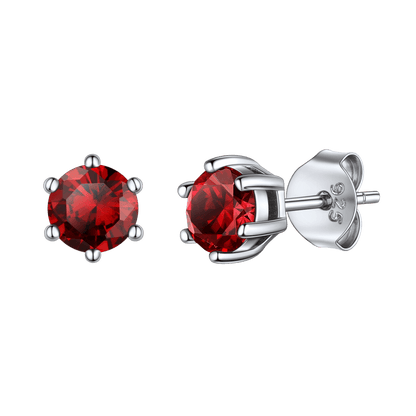 925 Sterling Silver Birthstone Stud Earrings for