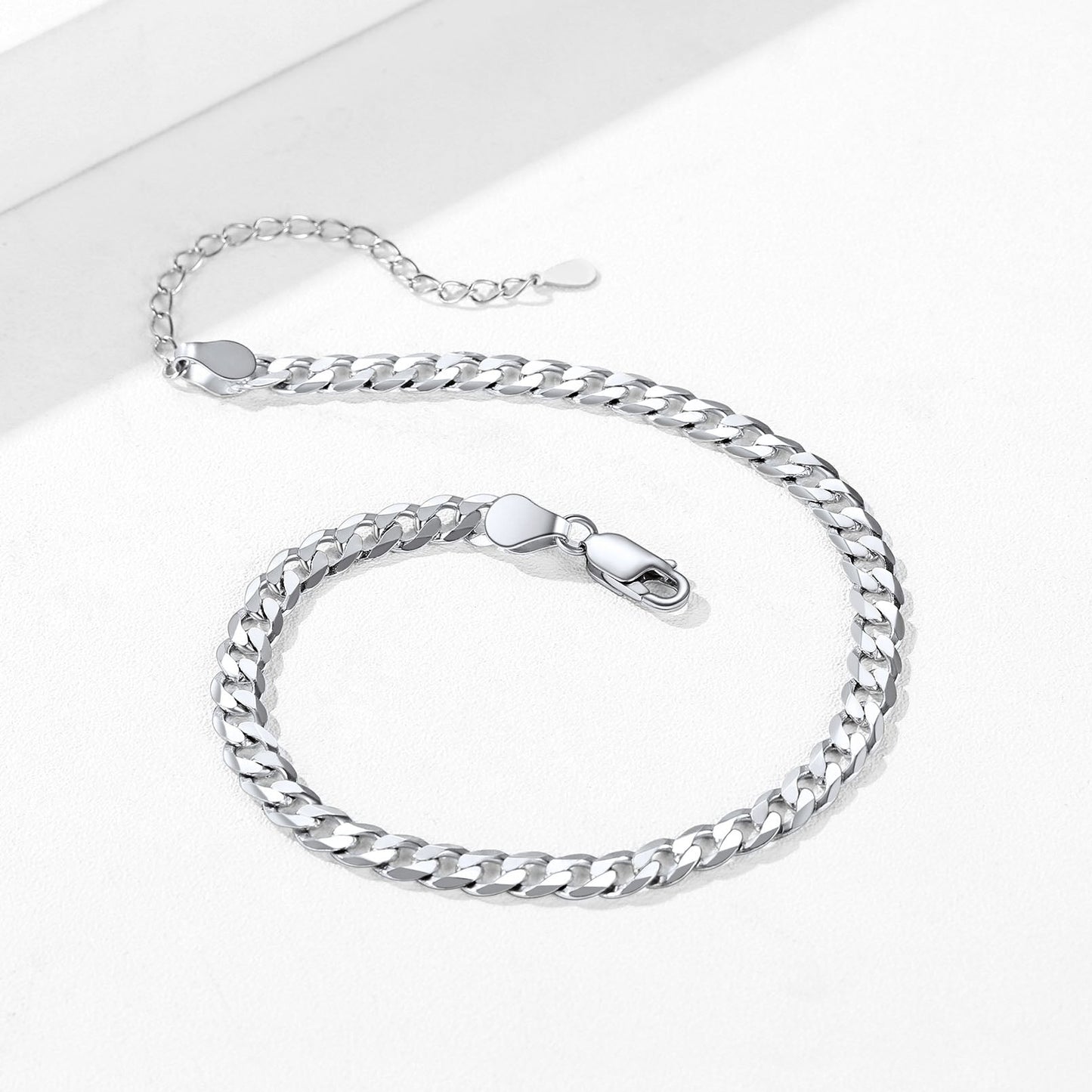3mm Sterling Silver Cuaba Chain Anklet for