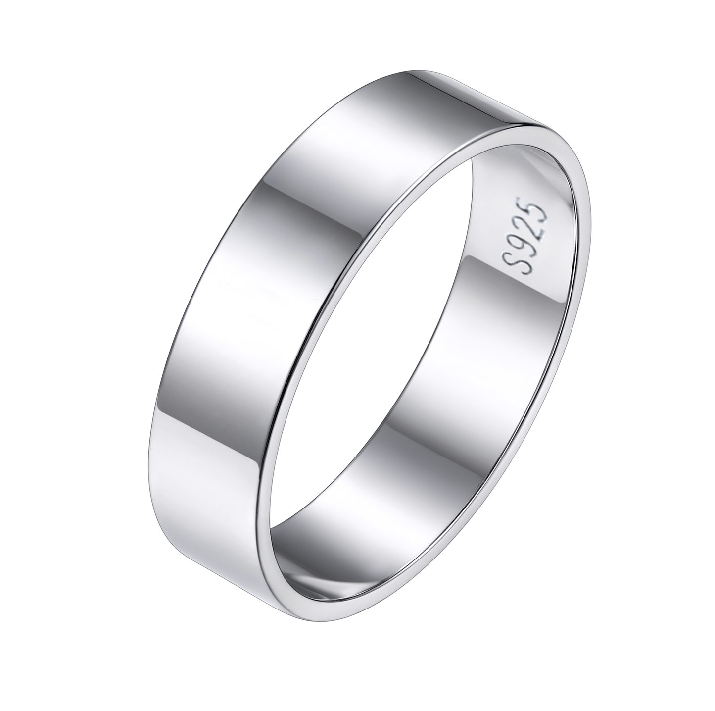 925 Sterling Silver Custom Simple Band Ring for Couple , 3mm/5mm