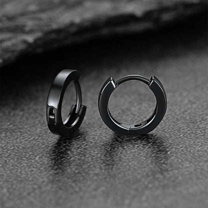 Sterling Silver Huggie Hoop Classic Earrings for