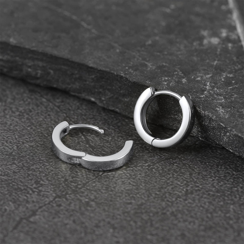 Sterling Silver Huggie Hoop Classic Earrings for