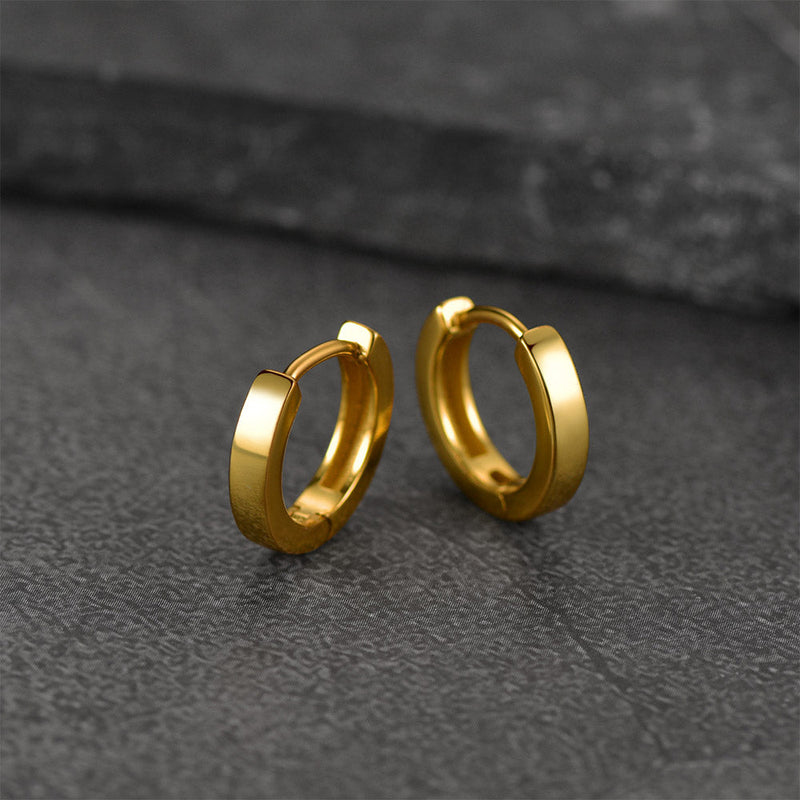 Sterling Silver Huggie Hoop Classic Earrings for