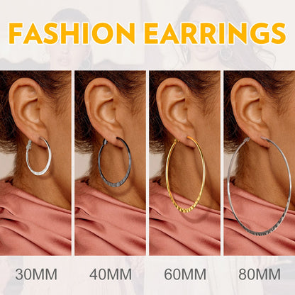 Simple Hoop Earrings for 30/40/60/80 Mm