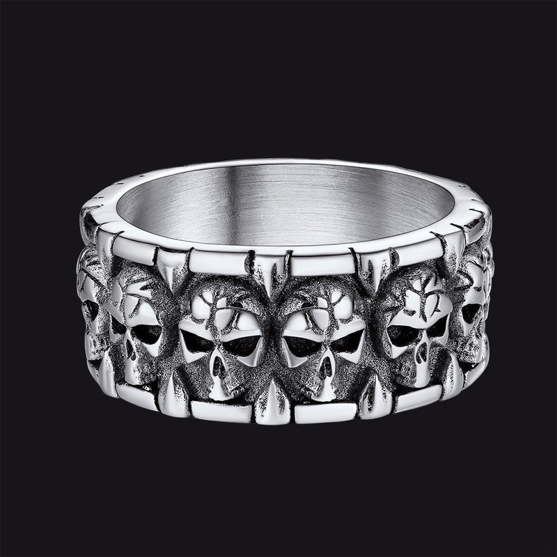 Skull Evil Teeth Stainless Steel Ring for