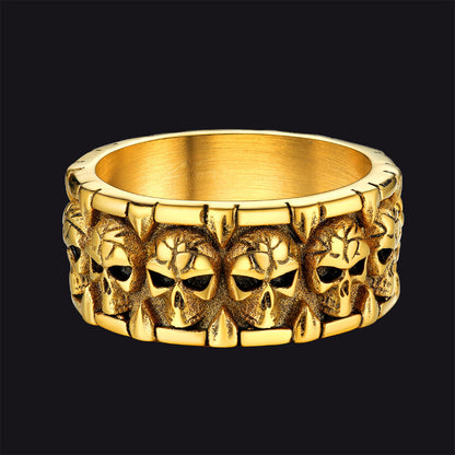 Skull Evil Teeth Stainless Steel Ring for