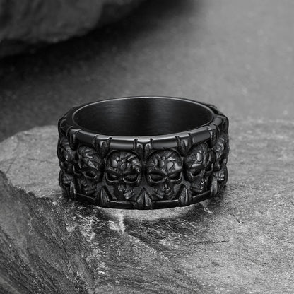 Skull Evil Teeth Stainless Steel Ring for
