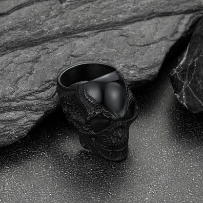 Biker Gothic Skull Ring for in Stainless Steel