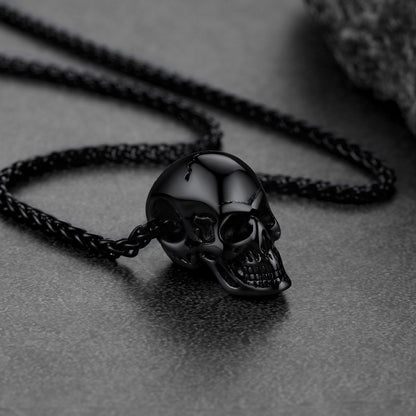 Skull Cremation Urn Necklace for Ashes Memorial Pendant for
