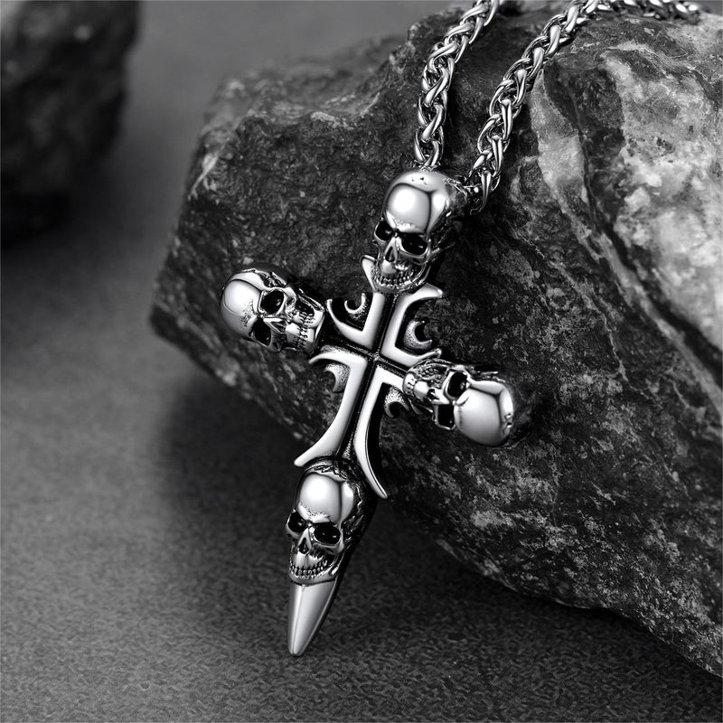 Skull Cross Necklace for Stainless Steel