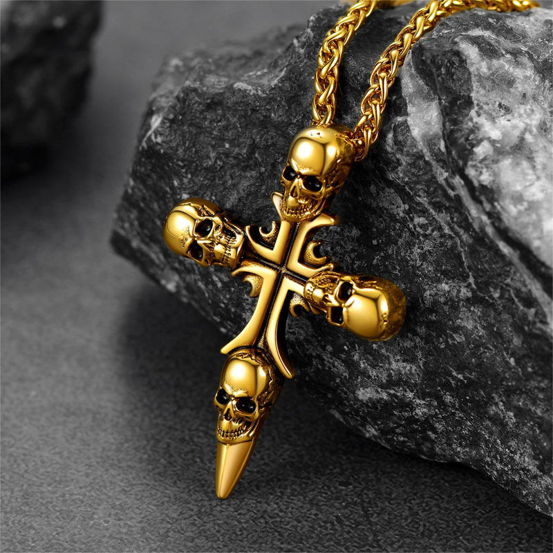 Skull Cross Necklace for Stainless Steel