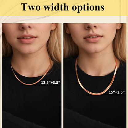 Snake Chain Link Choker Necklace for , 3mm/5mm Width