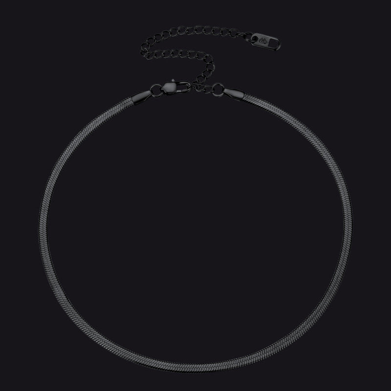 Snake Chain Link Choker Necklace for , 3mm/5mm Width