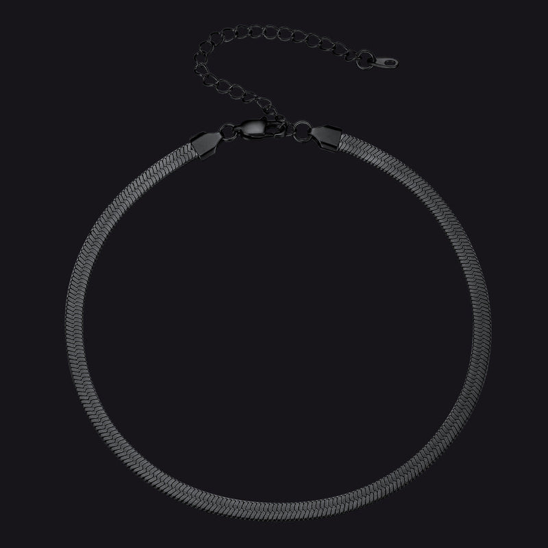 Snake Chain Link Choker Necklace for , 3mm/5mm Width