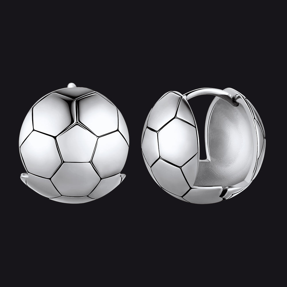 Soccer Sport Stud Earrings for