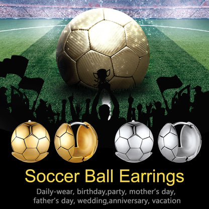 Soccer Sport Stud Earrings for