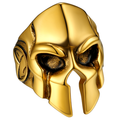 Flash Stainless Steel Spartan Helmet Rings for