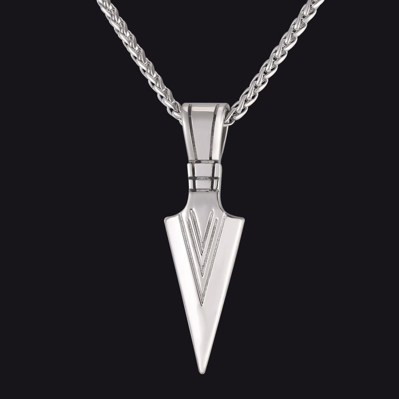 Spear Point Arrowhead Necklace Pendant for