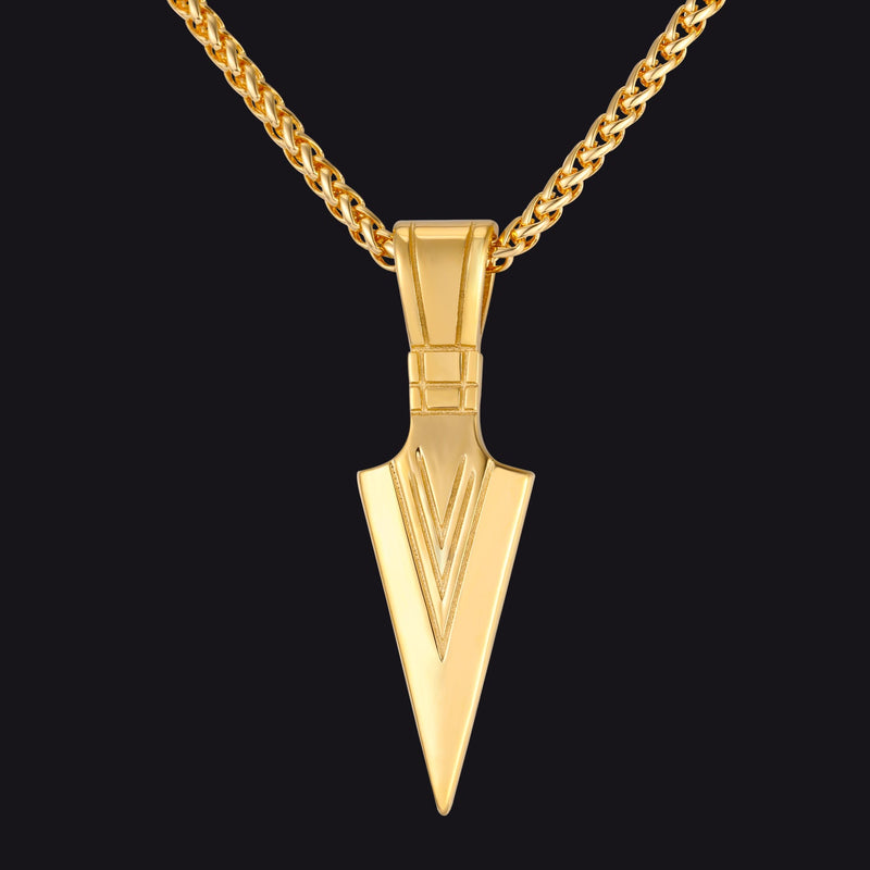 Spear Point Arrowhead Necklace Pendant for