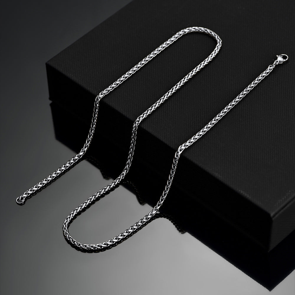 Thin Spiga Wheat Chain Necklace for 3mm Width